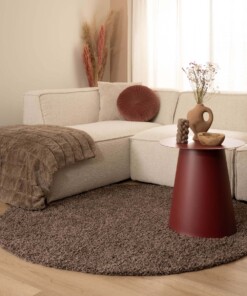 Round thick rug - Shaggy Trend taupe - sfeer, thumbnail