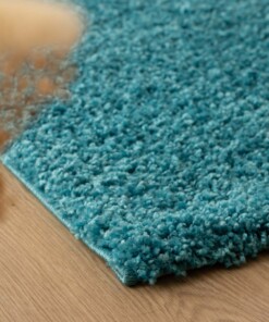 Thick rug - Shaggy Trend turquoise - close up, thumbnail