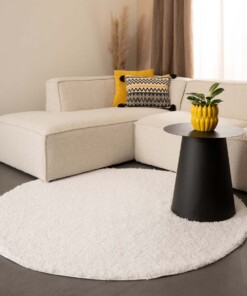 Round thick rug - Shaggy Trend white - sfeer