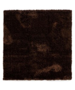 Square velvet rug - Posh dark brown - overzicht
