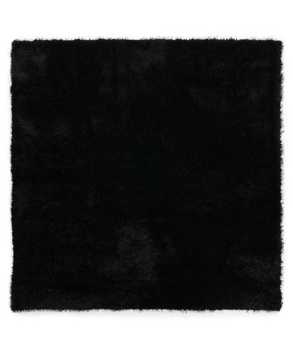 Square velvet rug - Posh black - overzicht, thumbnail