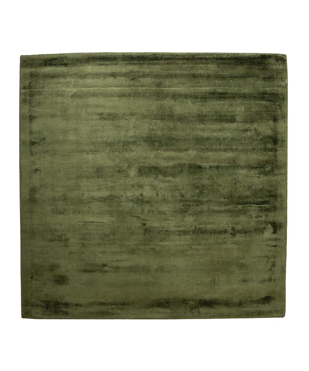 Square viscose rug - Glamour green - overzicht, thumbnail