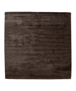 Square viscose rug - Pearl dark brown - overzicht