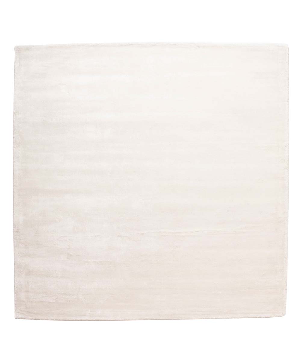 Square viscose rug - Pearl white - overzicht, thumbnail