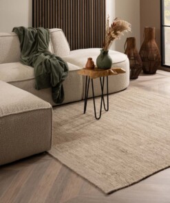 Square wool rug - Ulstein natural/grey