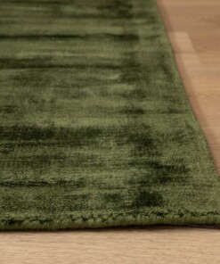 Viscose rug - Glamour green - close up, thumbnail