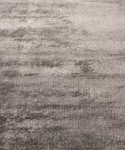 Oval viscose rug - Glamour silver - close up