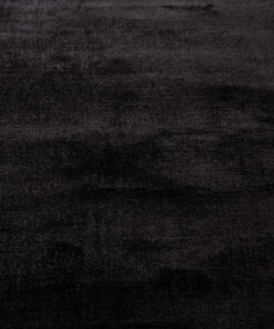 Round viscose rug - Glamour black - close up