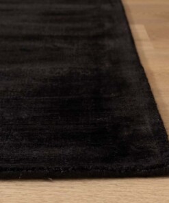 Viscose rug - Glamour black - close up, thumbnail