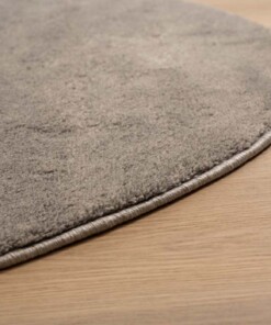 Round velvet rug - Flair grey - close up, thumbnail