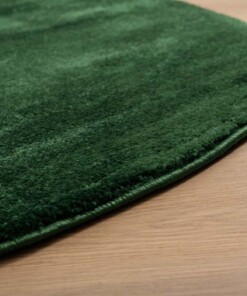 Round velvet rug - Flair jade - close up, thumbnail