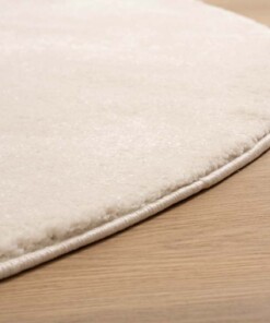 Round velvet rug - Flair white - close up, thumbnail