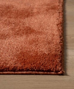 Velvet rug - Flair terracotta - close up, thumbnail