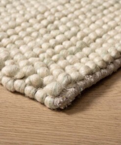 Wool rug - Fjell mint green - close up