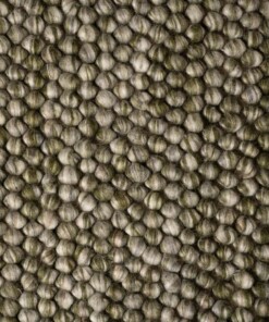 Wool rug - Fjell olive green - close up, thumbnail Wool rug - Fjell olive green - close up, thumbnail