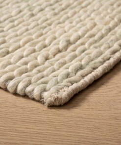 Wool rug - Hyssing mint green - close up