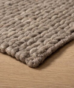 Wool rug - Hyssing sand color - close up, thumbnail