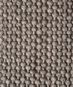 Wool rug - Løkke light grey - close up, thumbnail