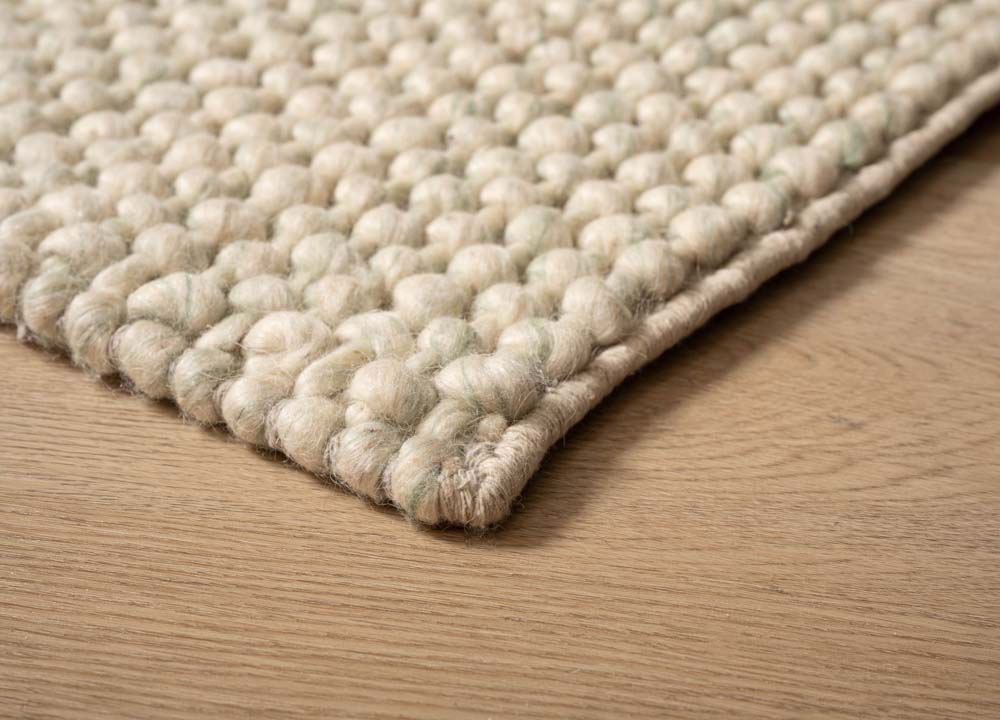 Wool rug - Løkke mint green - close up Wool rug - Løkke mint green - close up
