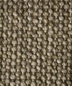 Wool rug - Løkke olive green - close up, thumbnail