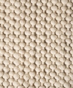 Wool rug - Løkke ivory - close up, thumbnail