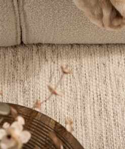 Round wool rug - Ulstein white/grey