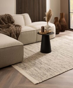Wool rug - Ulstein white/black