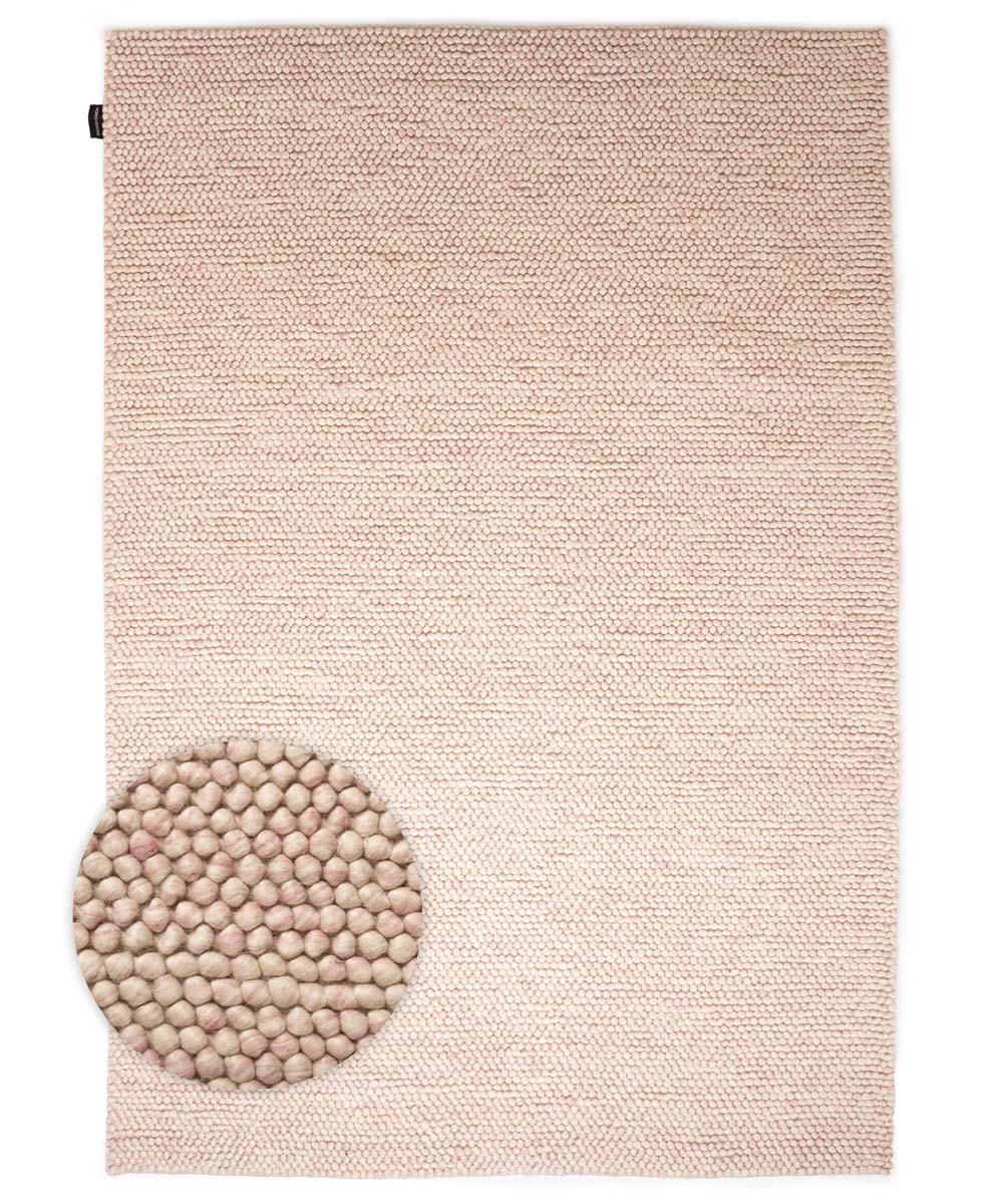 Wool rug - Fjell cream/pink - overzicht