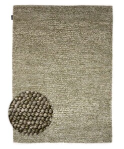 Wool rug - Fjell olive green - overzicht, thumbnail Wool rug - Fjell olive green - overzicht, thumbnail