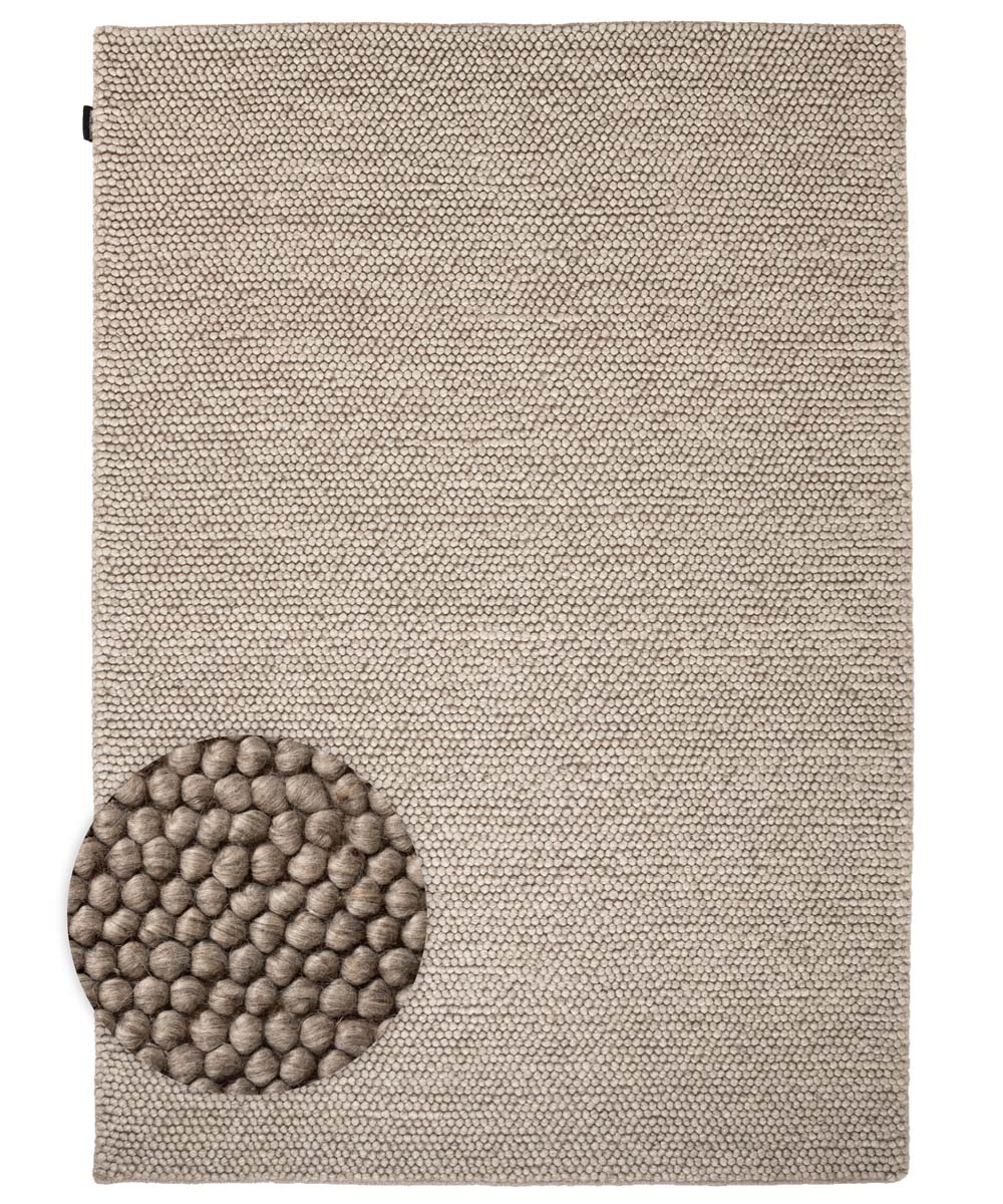 Wool rug - Fjell sand color - overzicht