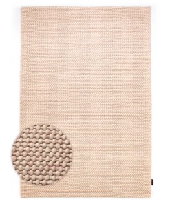Wool rug - Løkke cream/pink - overzicht