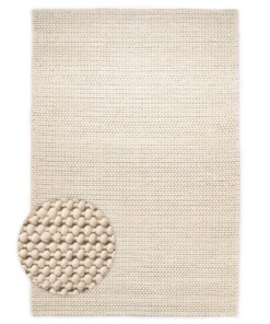Wool rug - Løkke ivory - overzicht, thumbnail