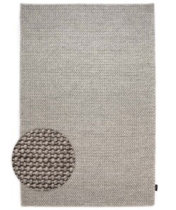 Wool rug - Løkke light grey - overzicht, thumbnail