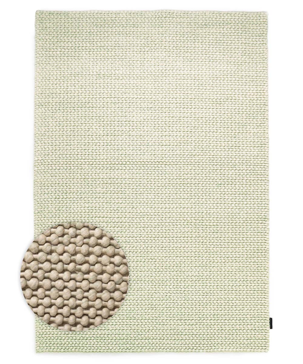 Wool rug - Løkke mint green - overzicht Wool rug - Løkke mint green - overzicht