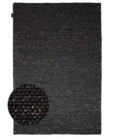 Wool rug - Løkke black - overzicht, thumbnail