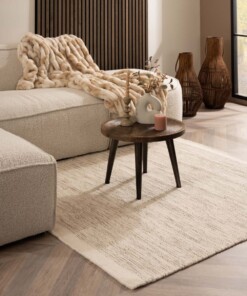 Square wool rug - Ulstein white/grey