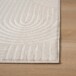 Square Scandinavian rug - Contour Bend cream - close up, thumbnail