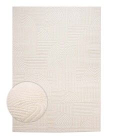 Scandinavian runner rug - Contour Bend cream - overzicht, thumbnail