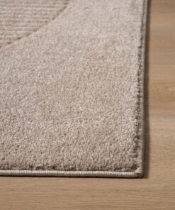 Scandinavian rug - Contour Circle beige - close up, thumbnail
