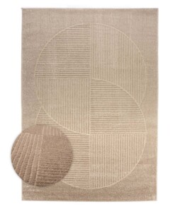 Scandinavian rug - Contour Circle beige - overzicht