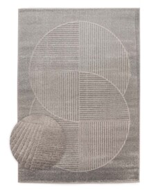 Scandinavian rug - Contour Circle grey - overzicht, thumbnail