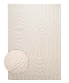 Scandinavian rug - Contour Curve cream - overzicht, thumbnail