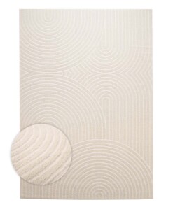 Scandinavian rug - Contour Curve cream - overzicht