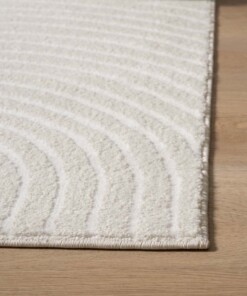 Scandinavian rug - Contour Curve cream - close up, thumbnail