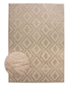 Scandinavian Rug - Contour Diamond Beige - overzicht, thumbnail