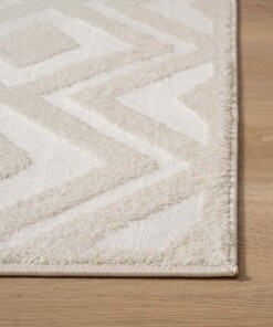 Scandinavian rug - Contour Diamond cream - close up, thumbnail