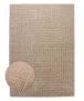 Square Scandinavian rug - Contour Edge beige - overzicht, thumbnail