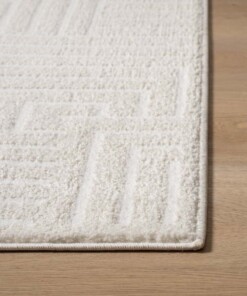 Scandinavian rug - Contour Gem cream - close up, thumbnail