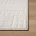 Square Scandinavian rug - Contour Gem cream - close up, thumbnail