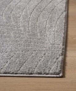 Scandinavian rug - Contour Leaf grey - close up, thumbnail